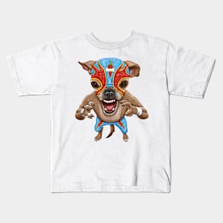 Loco Chihuahua Wrestler Kids T-Shirt